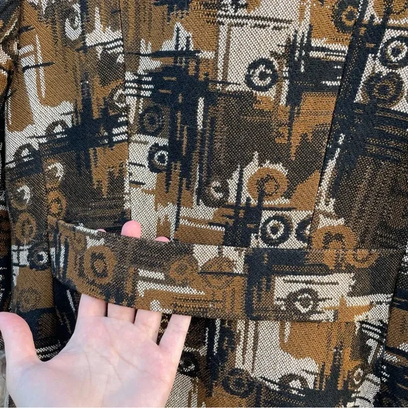 ILGWU Union Made | Rare Vintage 60s 70s Tapestry Penny Lane Duster Fur Coat - Picture 12 of 15